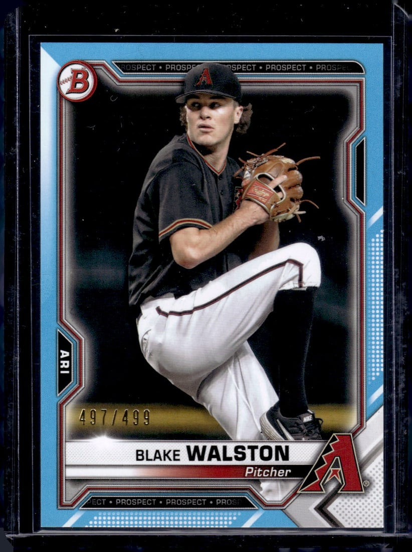 Blake Walston Sky Blue Propsects /499 2021 Bowman #BP-104: Blake Walston Sky Blue Propsects /499 2021 Bowman #BP-104