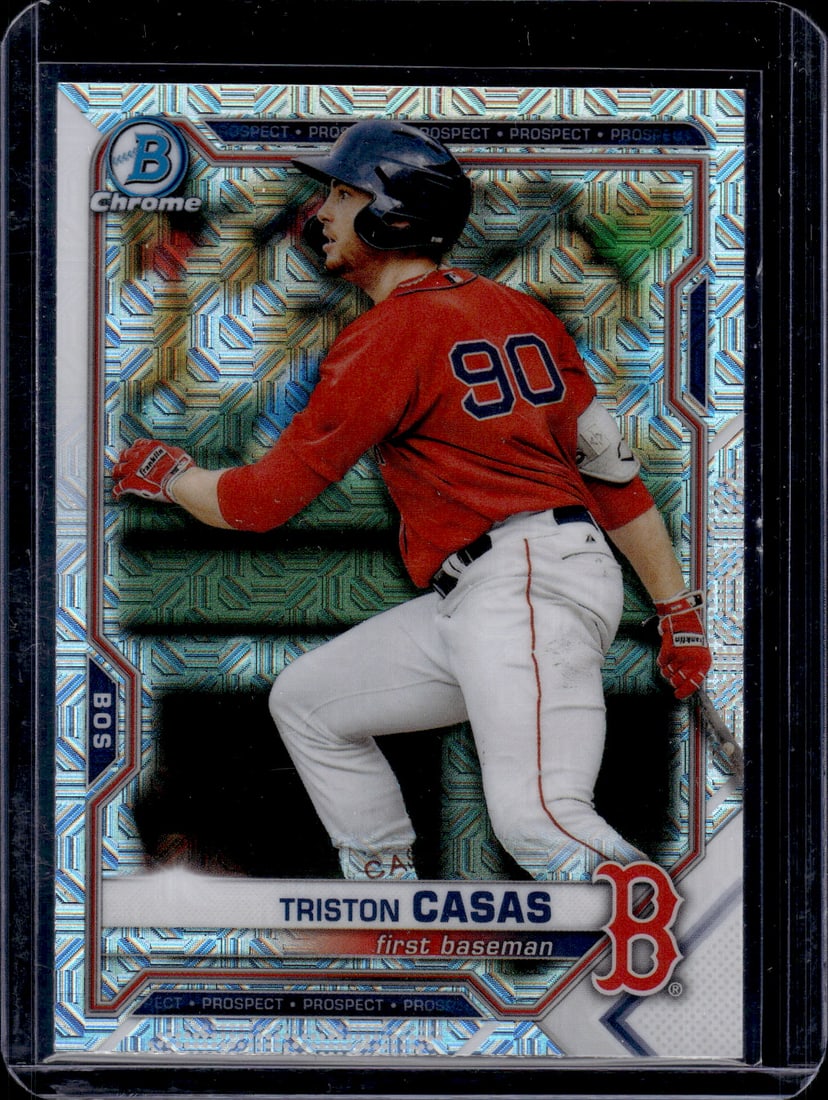 Triston Casas Mojo Refractor Prospects 2021 Bowman Chrome #BCP-84: Triston Casas Mojo Refractor Prospects 2021 Bowman Chrome #BCP-84