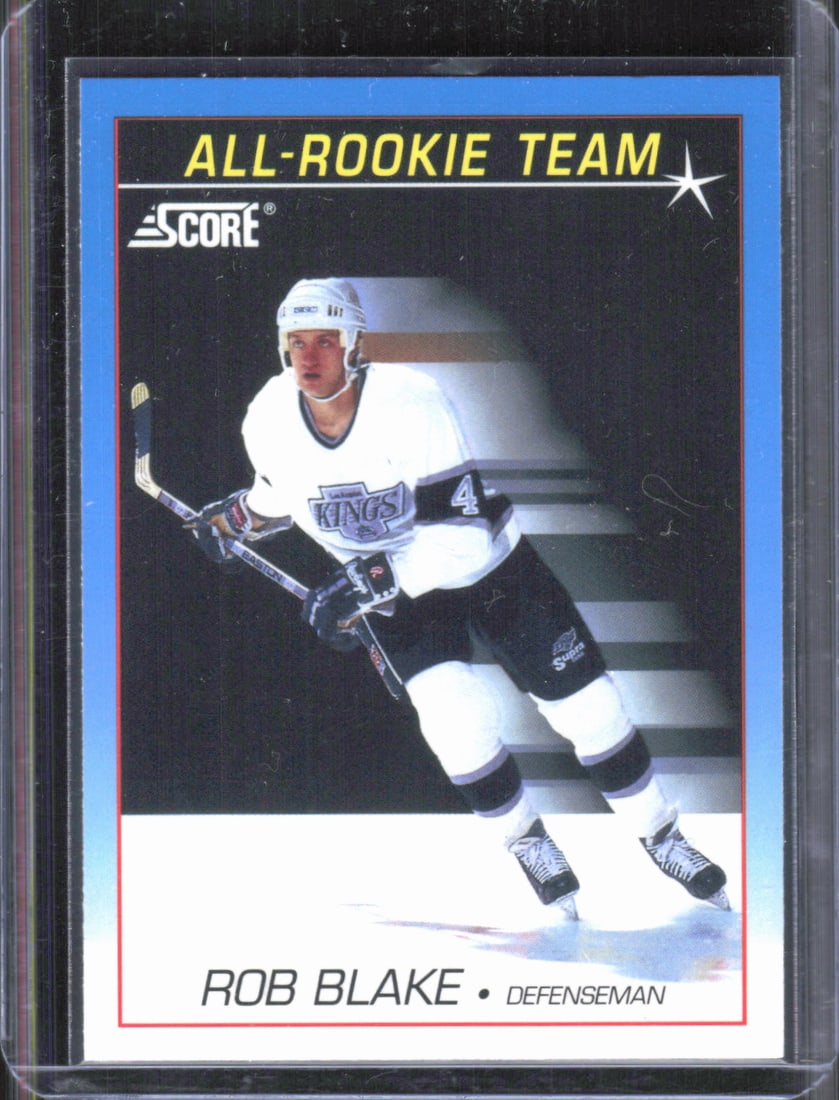 Rob Blake Rookie Card 1991-92 Score Canadian English Vintage Hockey Card #379: Rob Blake Rookie Card 1991-92 Score Canadian English Vintage Hockey Card #379