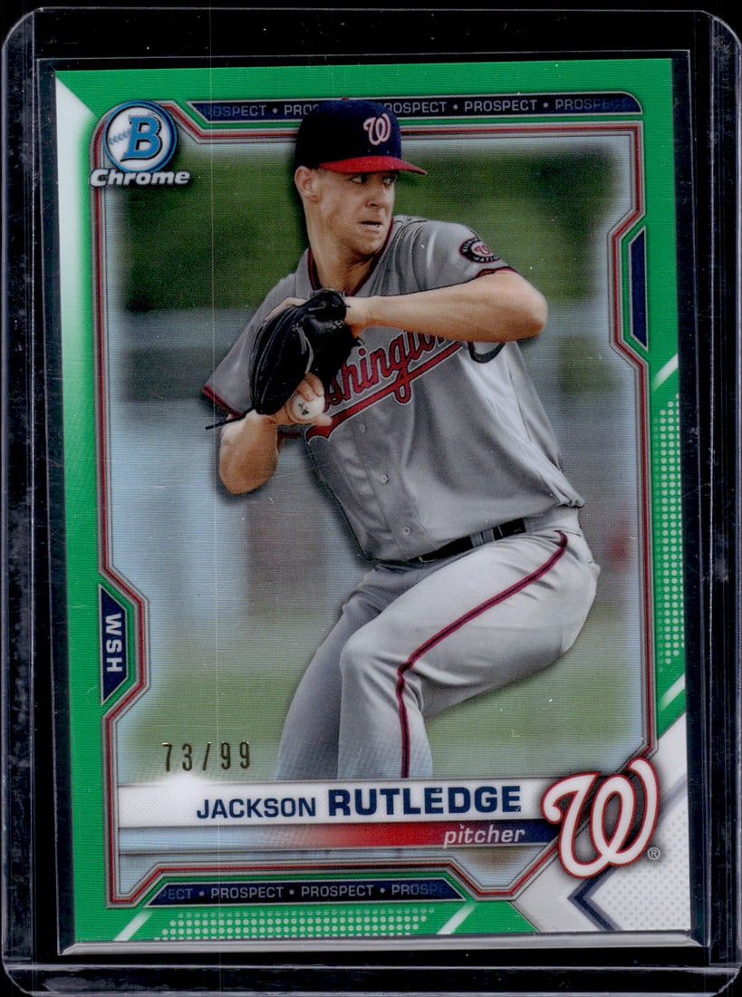 Jackson Rutledge Green Refractor Prospects /99 2021 Bowman Chrome #BCP-103 (1 of 2)