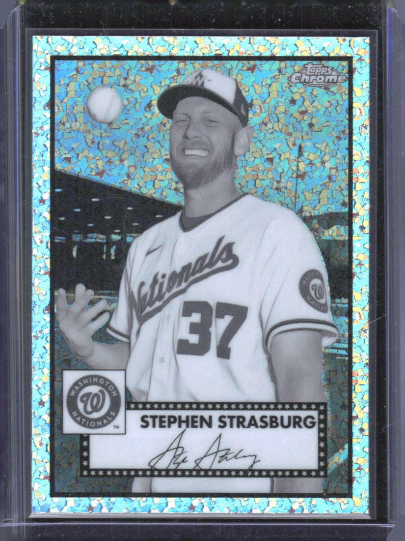 Stephen Strasburg Black & White Mini-Diamonds Refractor 2021 Topps Chrome Platinum Anniversary #176 (1 of 2)