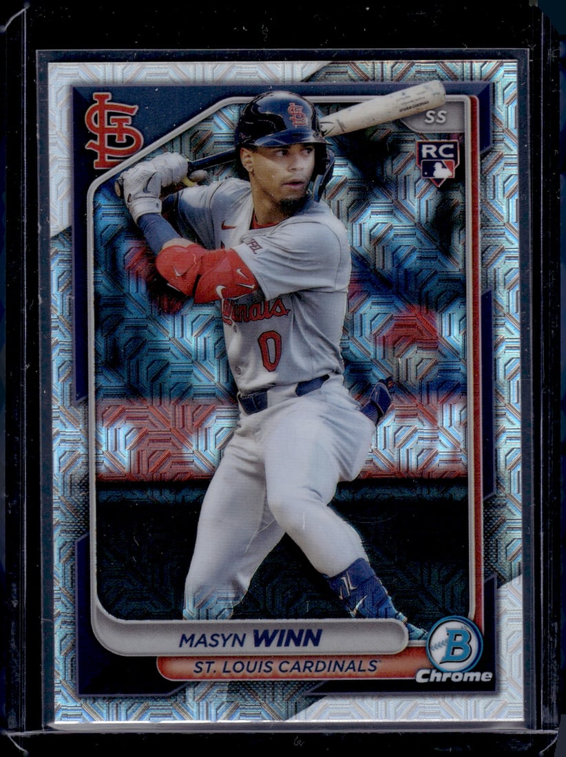 Masyn Winn Mojo Refractor RC 2024 Bowman Chrome #61: Masyn Winn Mojo Refractor RC 2024 Bowman Chrome #61