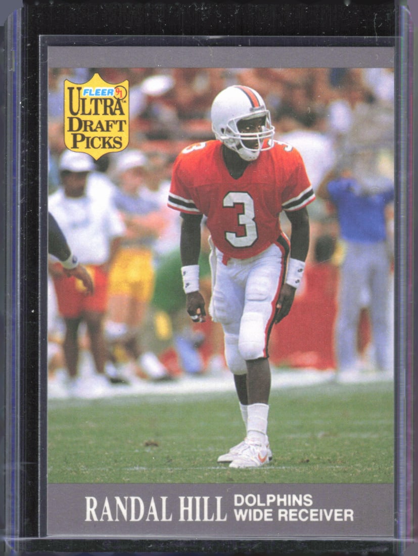 Randal Hill Rookie 1991 Ultra Vintage Football Card #286b: Randal Hill Rookie 1991 Ultra Vintage Football Card #286b