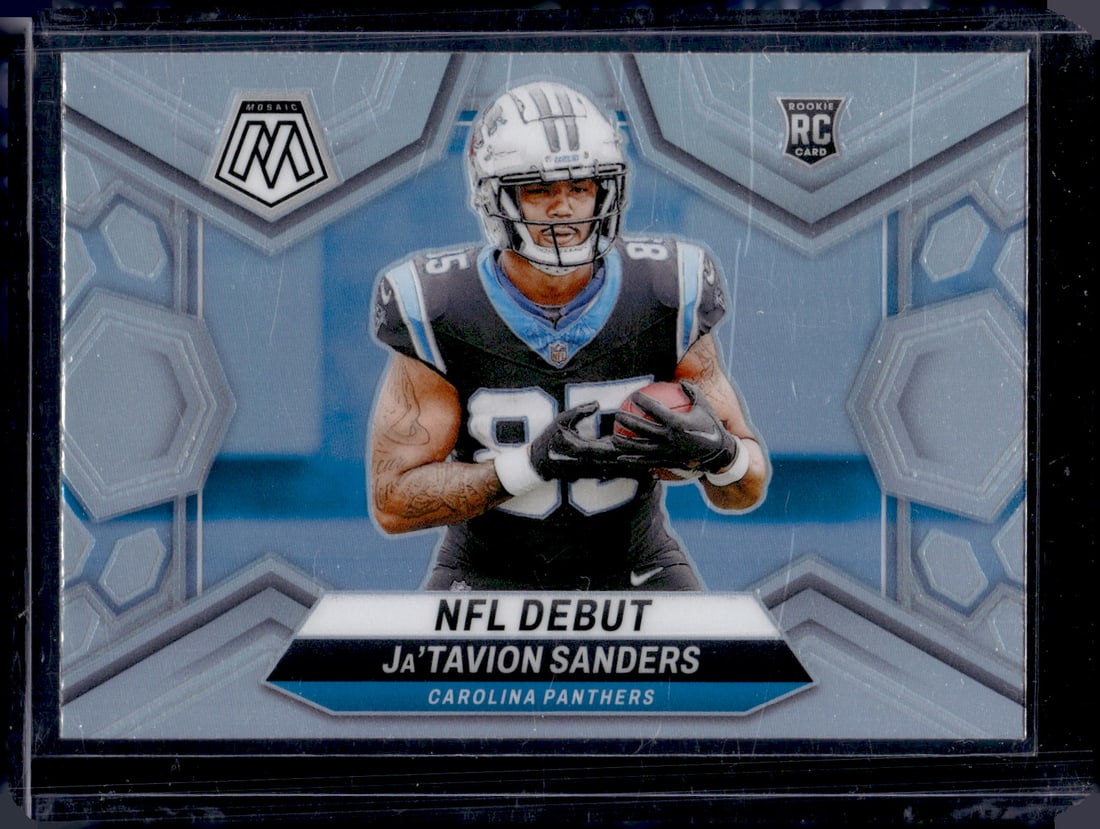 Ja'Tavion Sanders Silver Prizm RC 2024 Panini Mosaic #288: Ja'Tavion Sanders Silver Prizm RC 2024 Panini Mosaic #288