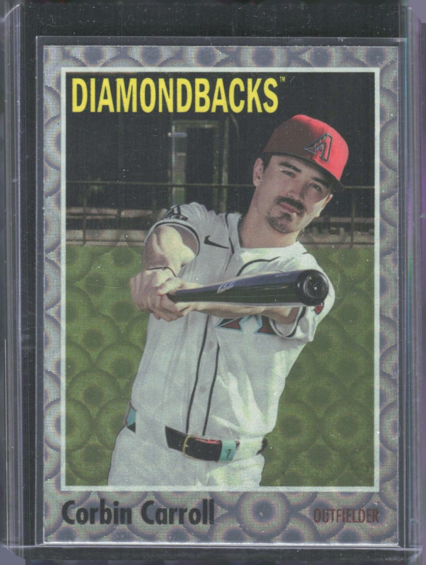 Corbin Carroll Endcap Circle Foilboard SP 2024 Topps Archives #169: Corbin Carroll Endcap Circle Foilboard SP 2024 Topps Archives #169
