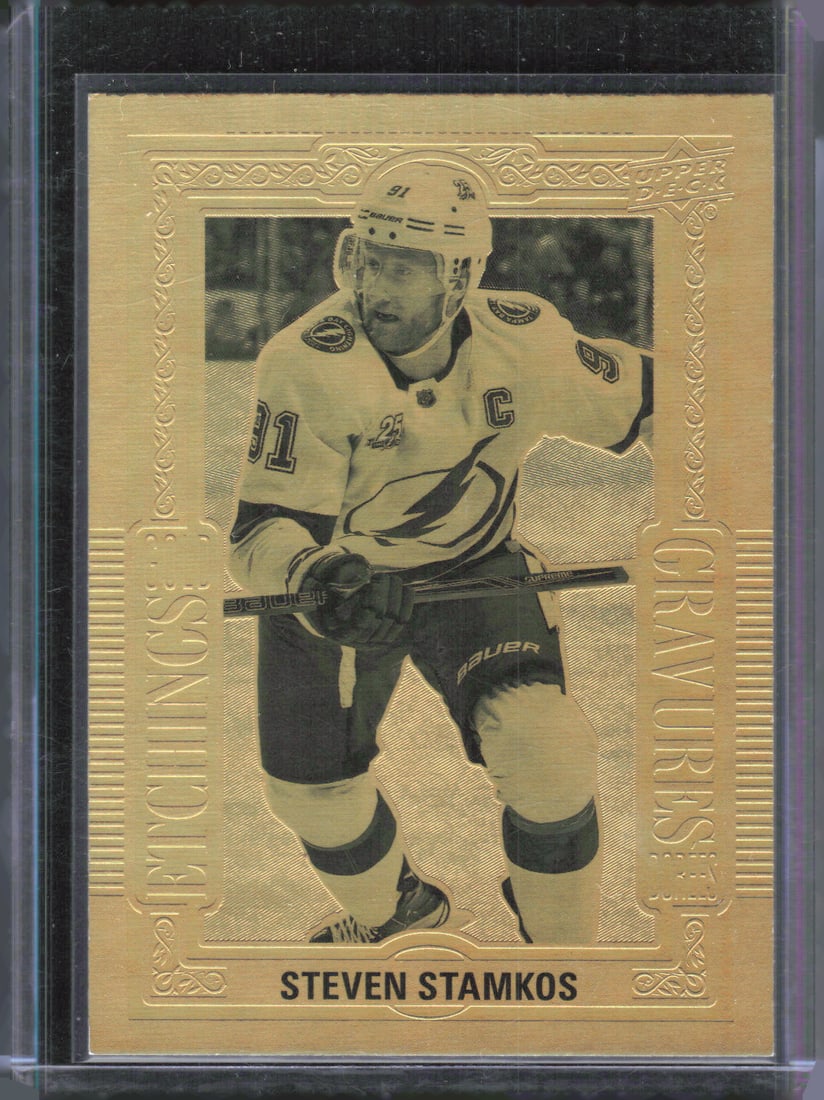 Steven Stamkos Gold Etchings 2018-19 Upper Deck Tim Hortons #GE-8: Steven Stamkos Gold Etchings 2018-19 Upper Deck Tim Hortons #GE-8