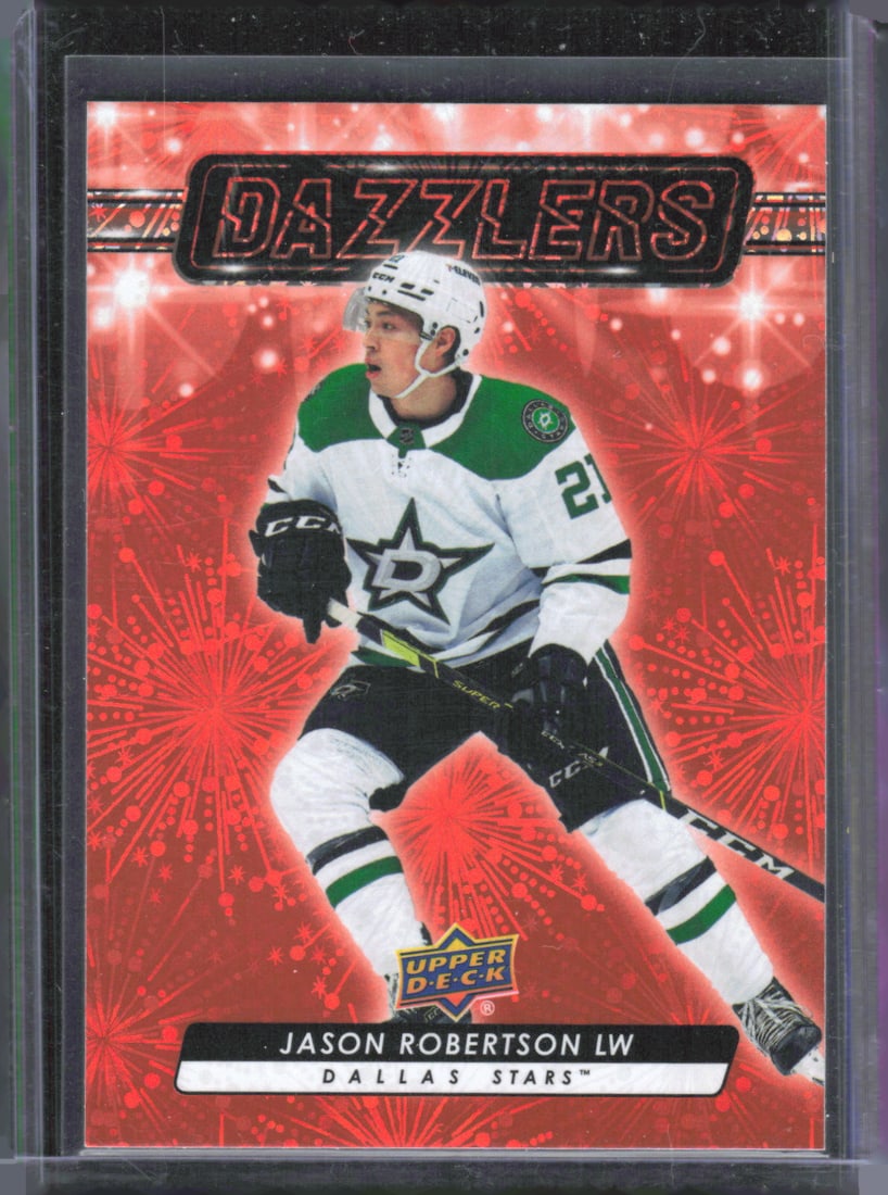 Jason Robertson Dazzlers Orange 2023-24 Upper Deck #DZ-71: Jason Robertson Dazzlers Orange 2023-24 Upper Deck #DZ-71