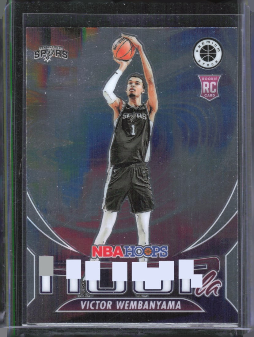 Victor Wembanyama Rookie Card Hoopla 2023-24 Panini Premium Stock #5 (1 of 2)