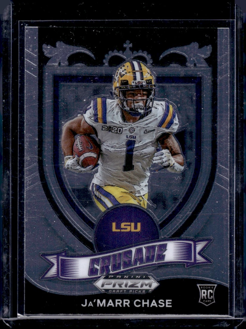 Ja'Marr Chase Crusade RC 2021 Panini Prizm Draft Picks #162: Ja'Marr Chase Crusade RC 2021 Panini Prizm Draft Picks #162