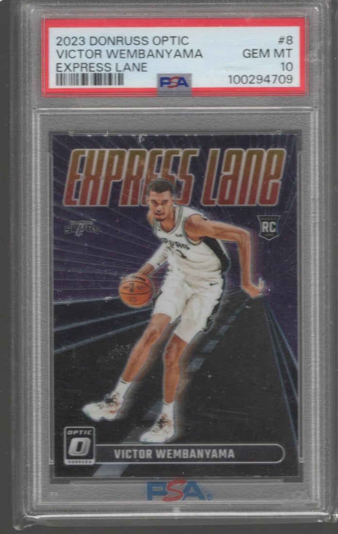 Victor Wembanyama Express Lane RC 2023-24 Donruss Optic #8 PSA 10 GEM MINT (1 of 2)