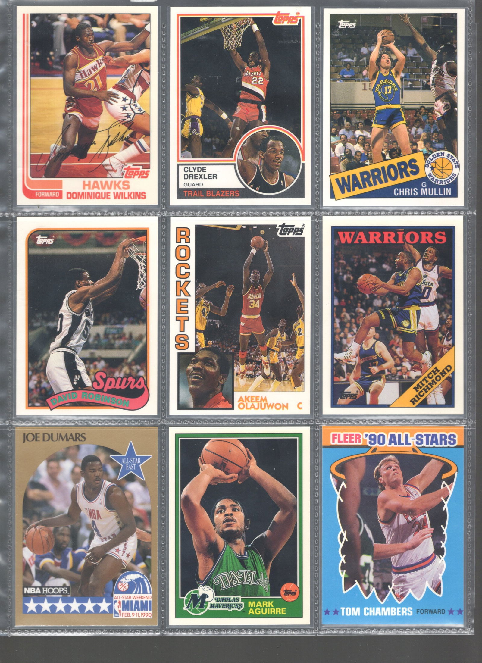 9 Vintage Basketball Cards - Chris Mullen, David Robinson, Clyde Drexler: 9 Vintage Basketball Cards - Chris Mullen, David Robinson, Clyde Drexler