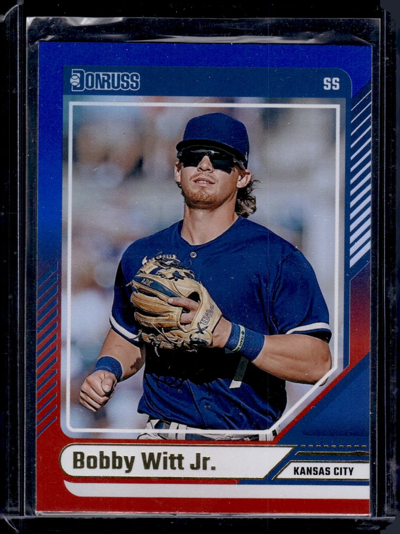 Bobby Witt Jr. Red/Blue Foil 2024 Panini Donruss #1: Bobby Witt Jr. Red/Blue Foil 2024 Panini Donruss #1