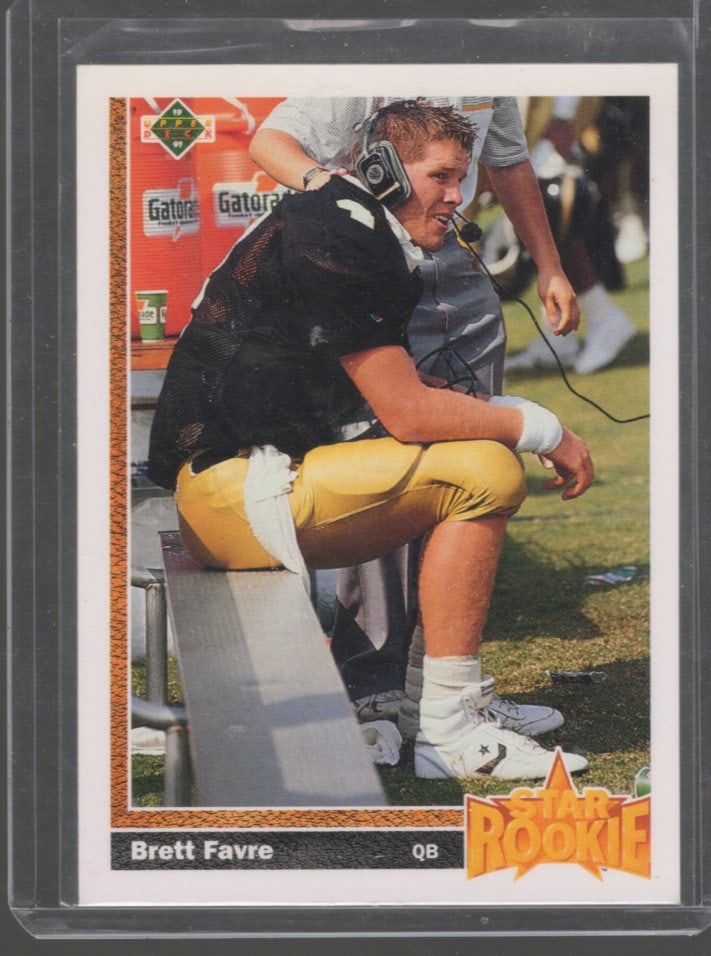 Brett Favre Rookie Card 1991 Upper Deck #13 in Fantastic Condition (1 of 2)