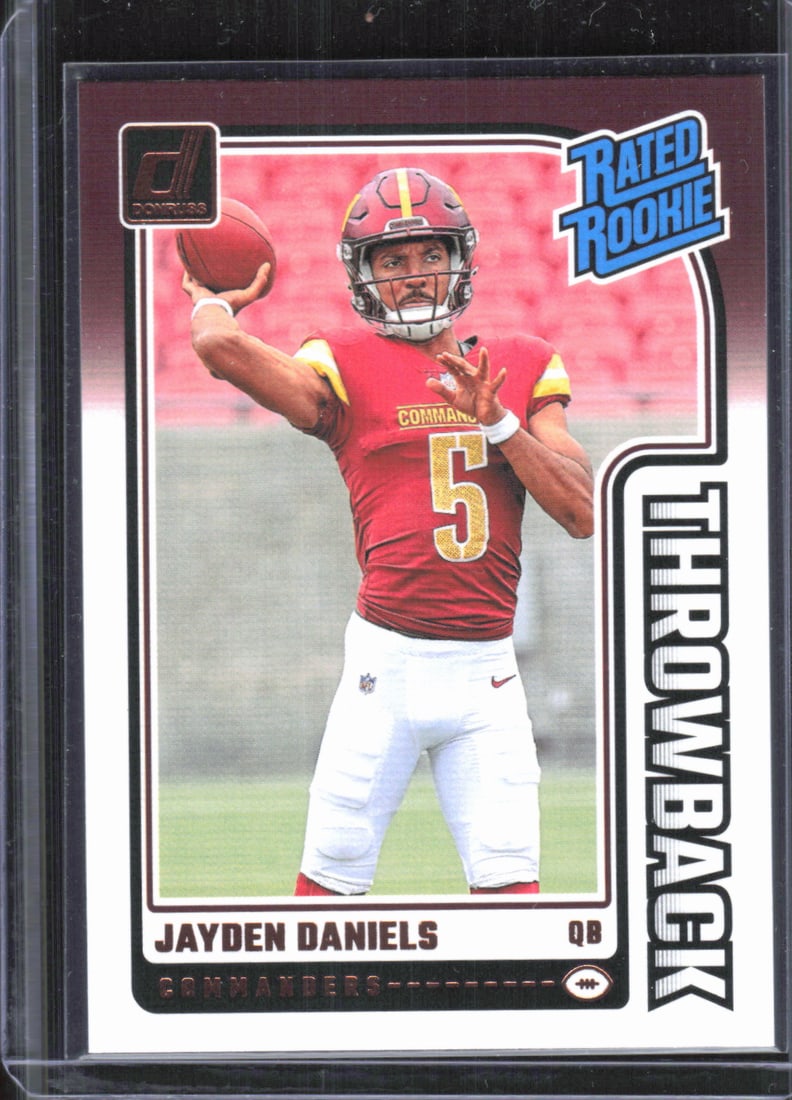 Jayden Daniels Rated Rookies Throwback 2024 Donruss #43 Football Card (1 of 2)