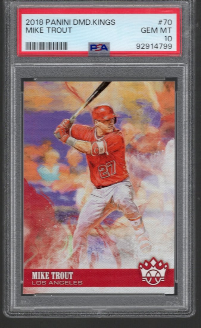 Mike Trout 2018 Panini Diamond Kings #70 PSA 10 GEM MINT Baseball Card (1 of 2)
