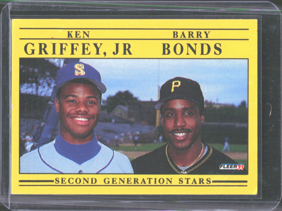 Second Generation Stars (Ken Griffey, Jr / Barry Bonds) 1991 Fleer #710 Baseball Card (1 of 2)