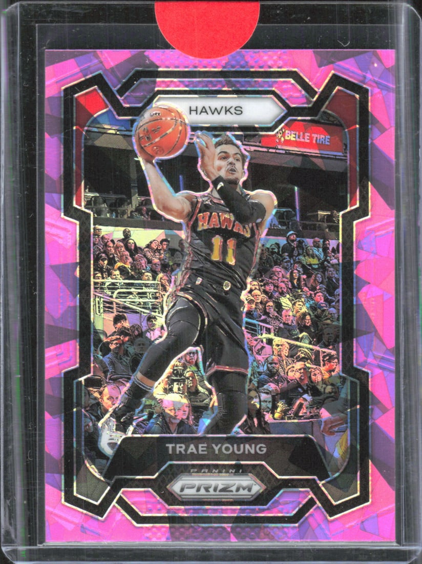 Trae Young Prizms Pink Ice 2023-24 Panini Prizm #3 Basketball Card (1 of 2)