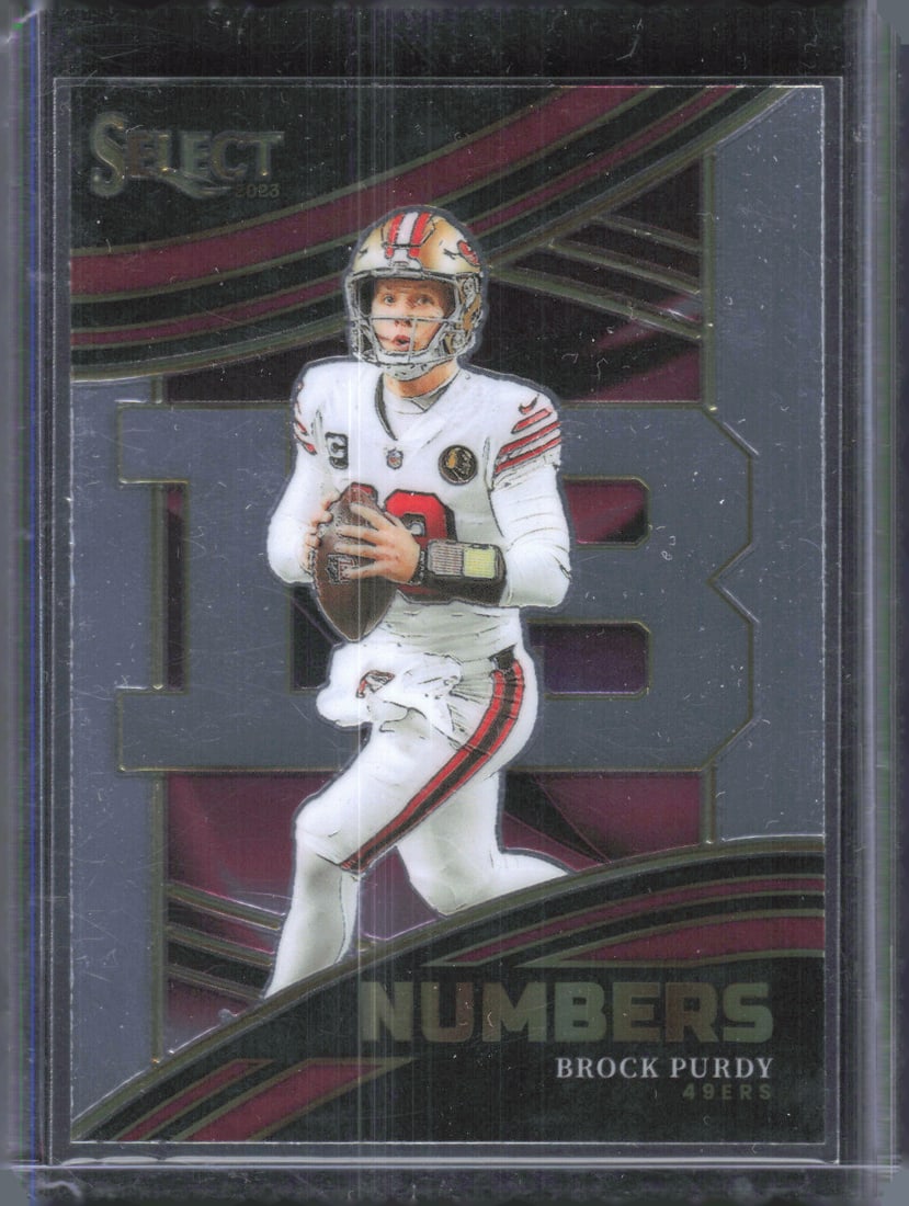 Brock Purdy Select Numbers 2023 Panini Select #NMB-BPU Football Card (1 of 2)