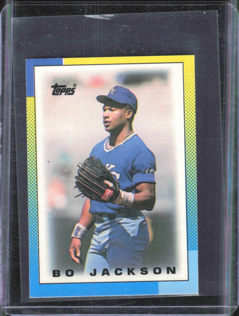 Bo Jackson 1990 Topps Major League Leaders Minis #16 Baseball Card: Bo Jackson 1990 Topps Major League Leaders Minis #16
