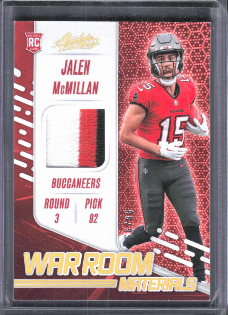 Jalen McMillan War Room Materials RC Patch /99 2024 Panini Absolute #WRM-JMN Football Card (1 of 2)