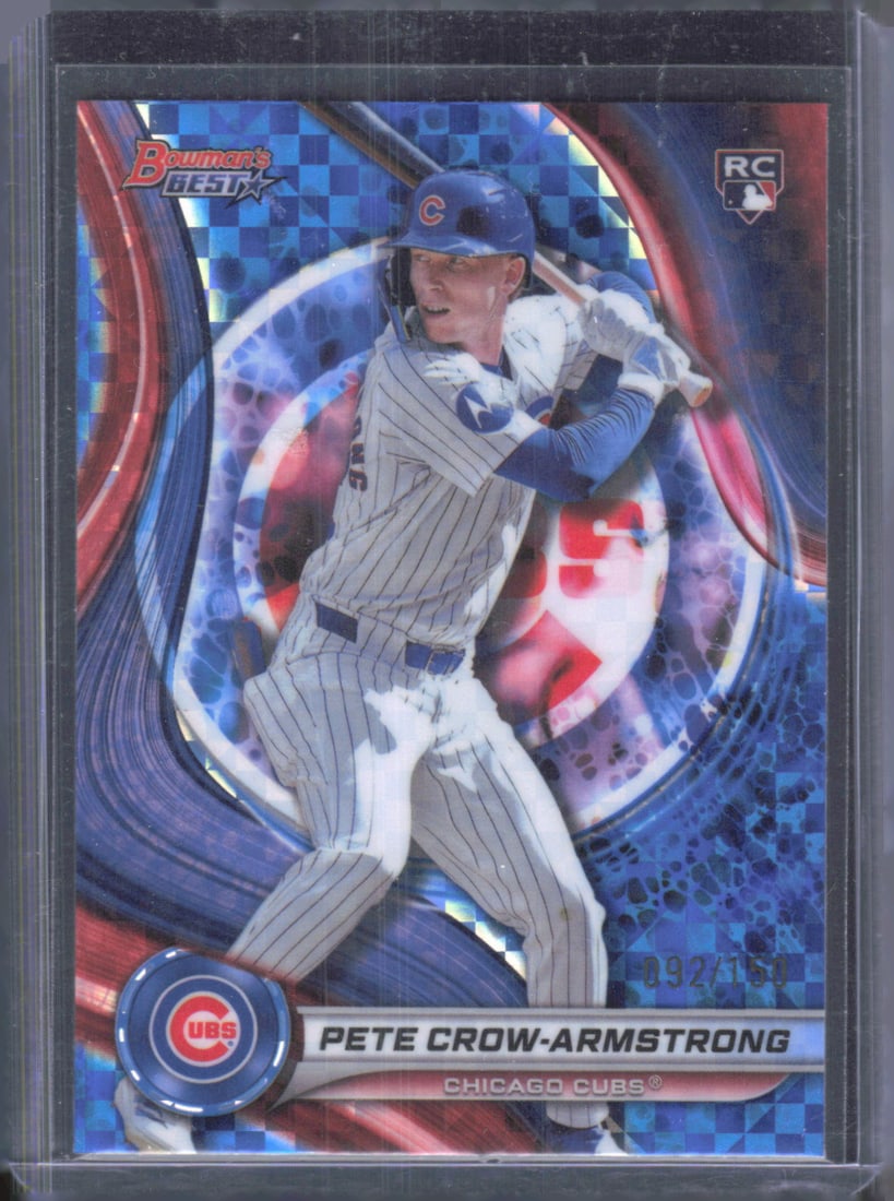 Pete Crow-Armstrong Rookie Blue X-Fractor /150 2024 Bowman's Best #17 Baseball Sports Card: Pete Crow-Armstrong Rookie Blue X-Fractor /150 2024 Bowman's Best #17