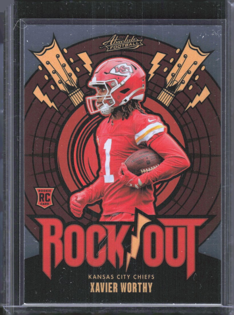 Xavier Worthy Rock Out 2024 Panini Absolute #RO-XWY Football Sports Card: Xavier Worthy Rock Out 2024 Panini Absolute #RO-XWY