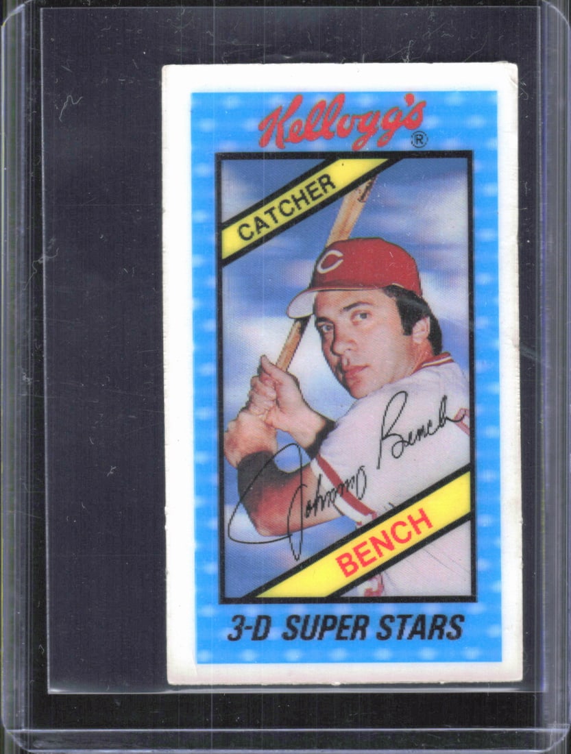 Johnny Bench 1980 Kellogg's 3-D Super Stars #52 Baseball Sports Card (1 of 2)