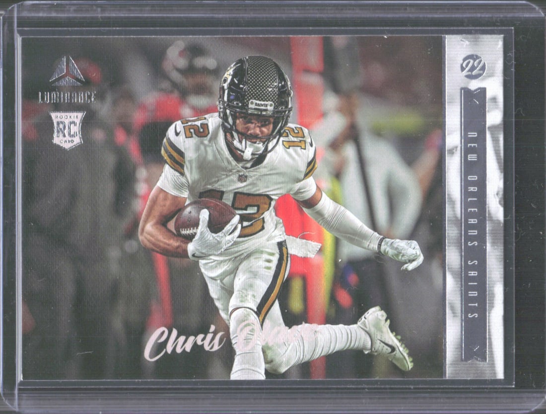 Chris Olave Luminance Update Rookies 2022 Panini Chronicles #218 Football Sports Card: Chris Olave Luminance Update Rookies 2022 Panini Chronicles #218