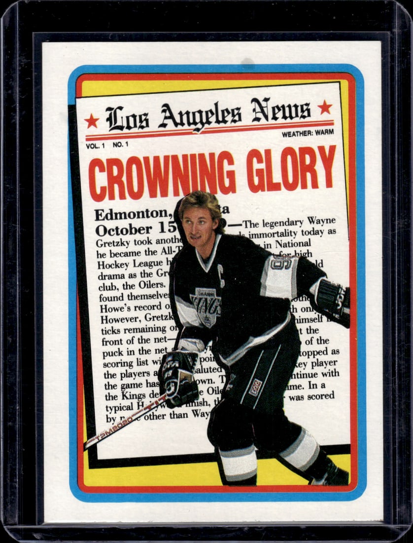 Wayne Gretzky Crowning Glory 1990 Topps #3: Wayne Gretzky Crowning Glory 1990 Topps #3