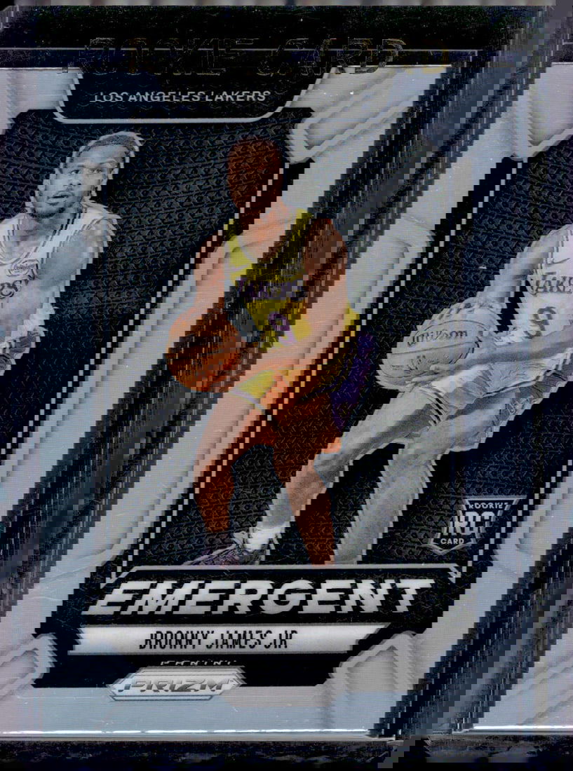 Bronny James Jr. Emergent Silver Prizm RC 2024-25 Panini Prizm #8 (1 of 2)