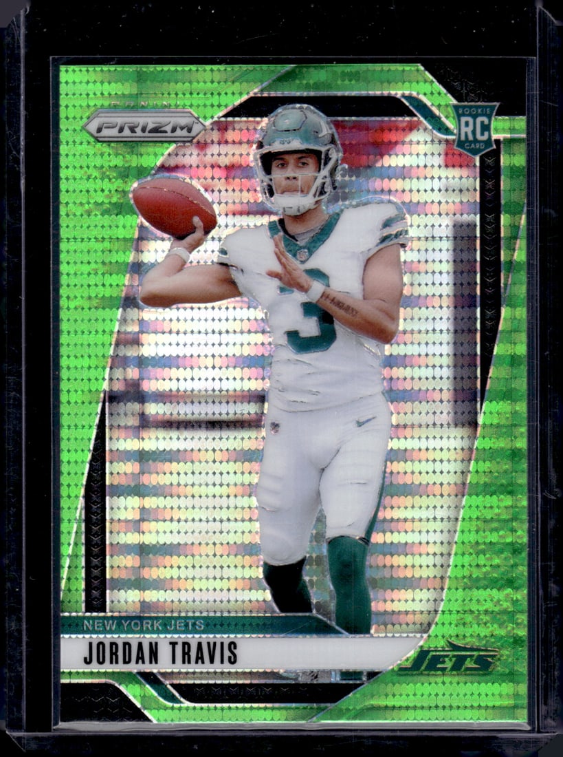 Jordan Travis Neon Green Pulsar Prizm RC 2024 Panini Prizm #359: Jordan Travis Neon Green Pulsar Prizm RC 2024 Panini Prizm #359