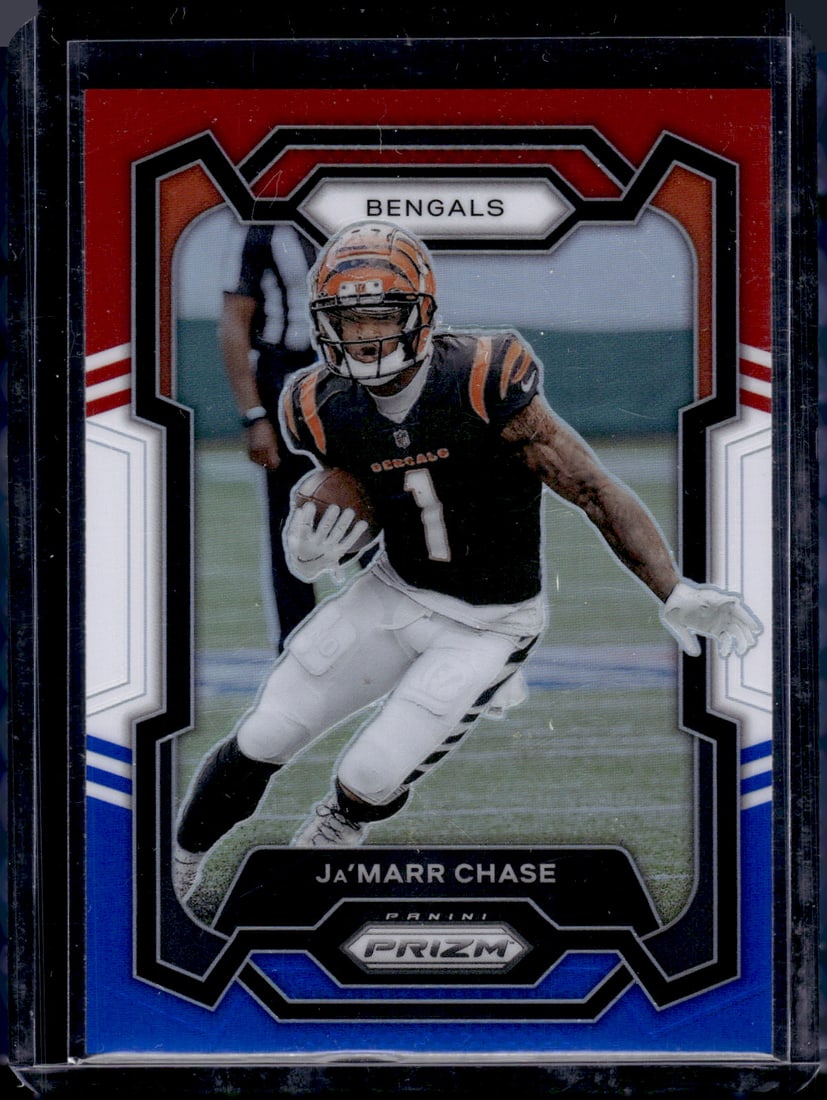 Ja'Marr Chase Red White Blue Prizm 2023 Panini Prizm #56: Ja'Marr Chase Red White Blue Prizm 2023 Panini Prizm #56