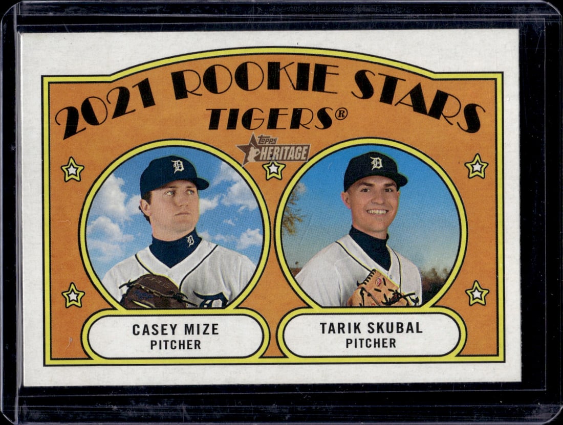 Tarik Skubal/Casey Mize Rookie Stars 2021 Topps Heritage #253 (1 of 2)