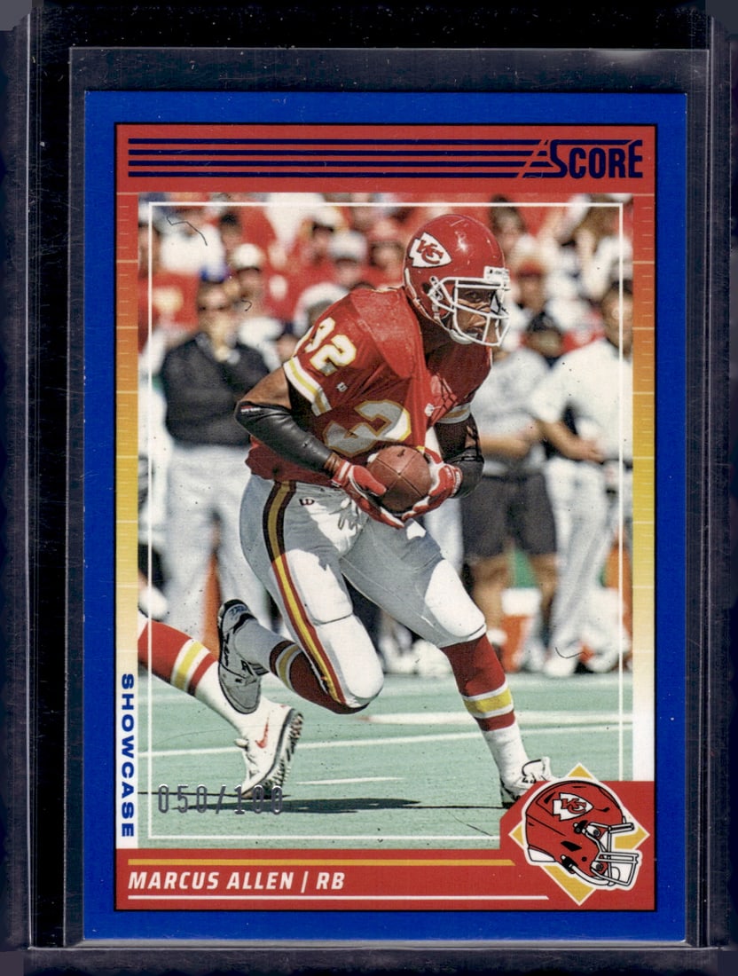 Marcus Allen Showcase Blue /100 2024 Panini Score #299: Marcus Allen Showcase Blue /100 2024 Panini Score #299