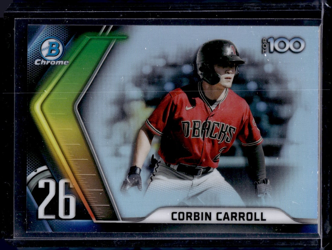Corbin Carroll Top 100 Prospects 2022 Bowman Chrome #BTP-26: Corbin Carroll Top 100 Prospects 2022 Bowman Chrome #BTP-26