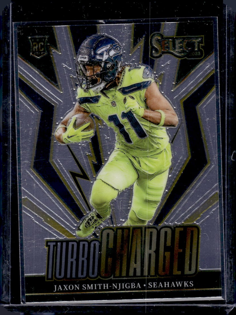 Jaxon Smith-Njigba Turbocharged RC 2023 Panini Select #TUR-JAN: Jaxon Smith-Njigba Turbocharged RC 2023 Panini Select #TUR-JAN