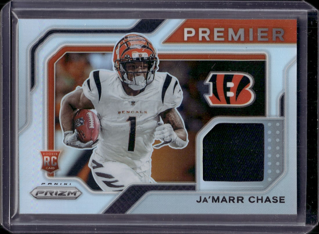 Ja'Marr Chase Silver Prizm RC Patch 2021 Panini Prizm #PJ-7 (1 of 2)