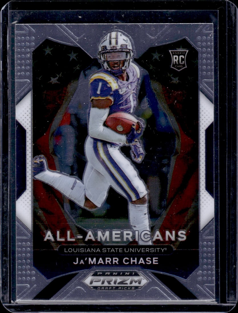 Ja'Marr Chase All-Americans RC 2021 Panini Prizm Draft Picks #185: Ja'Marr Chase All-Americans RC 2021 Panini Prizm Draft Picks #185