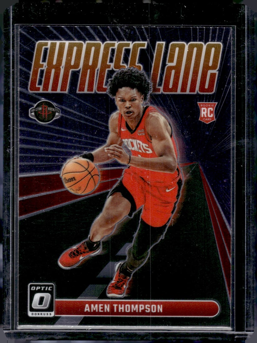 Amen Thompson Express Lane RC 2023-24 Donruss Optic #2: Amen Thompson Express Lane RC 2023-24 Donruss Optic #2
