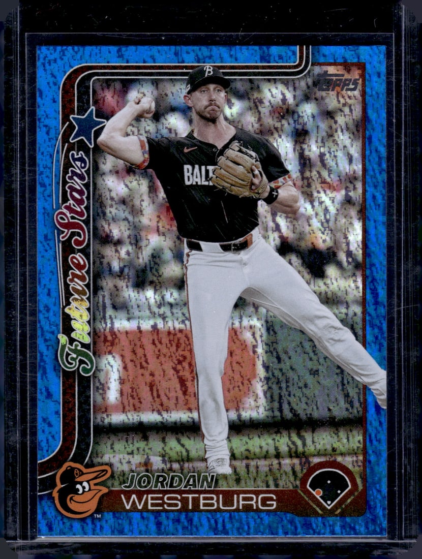 Jordan Westburg Future Stars Blue Foil /150 2025 Topps Series One #142: Jordan Westburg Future Stars Blue Foil /150 2025 Topps Series One #142