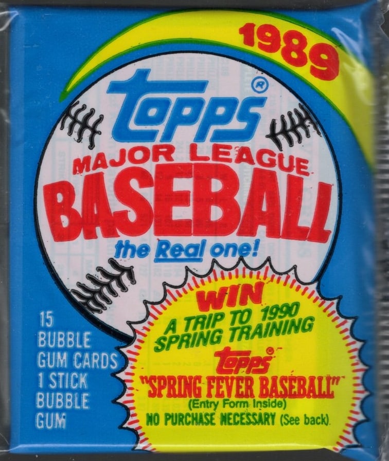 1989 Topps Series 1 Baseball Retail Box Wax Pack: 1989 Topps Series 1 Baseball Retail Box Wax Pack