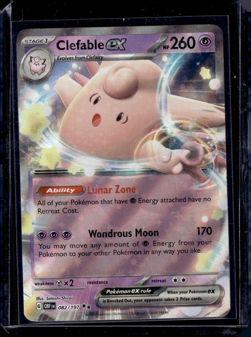 2023 Pokemon Obsidian Flames Clefable EX 082/197: 2023 Pokemon Obsidian Flames Clefable EX 082/197