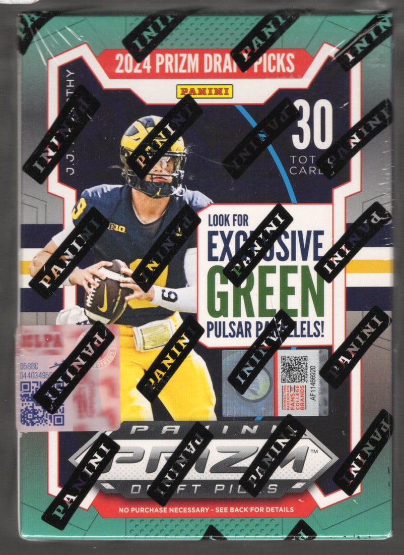 2024-25 Panini Prizm Draft Picks Football Blaster Box - Green Pulsar & Silver Prizm Cards Guaranteed: 2024-25 Panini Prizm Draft Picks Football Blaster Box - Green Pulsar & Silver Prizm Cards Guaranteed