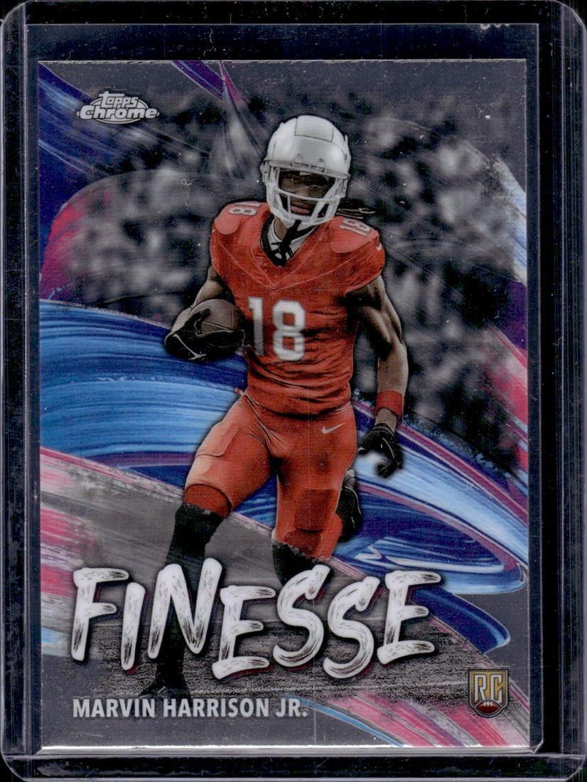 Marvin Harrison Jr. Finesse RC 2024 Topps Chrome #F-5 Football Card: Marvin Harrison Jr. Finesse RC 2024 Topps Chrome #F-5 Football Card