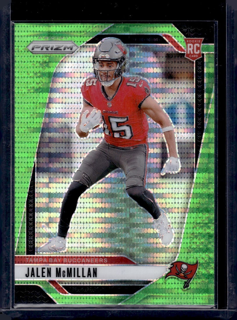 Jalen McMillan Neon Green Pulsar Prizm RC 2024 Panini Prizm #338 Football Card: Jalen McMillan Neon Green Pulsar Prizm RC 2024 Panini Prizm #338 Football Card