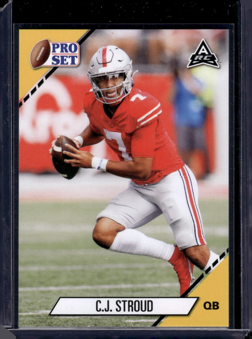 Cj Stroud Gold RC 2021 Leaf Pro Set #2 Football Card (1 of 2)