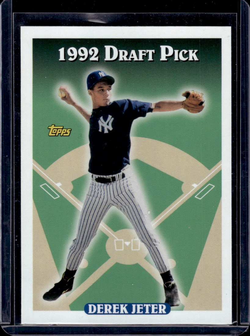 Derek Jeter 1992 Draft Pick Reprint 2019 Topps #ICR-19 Baseball Card (1 of 2)