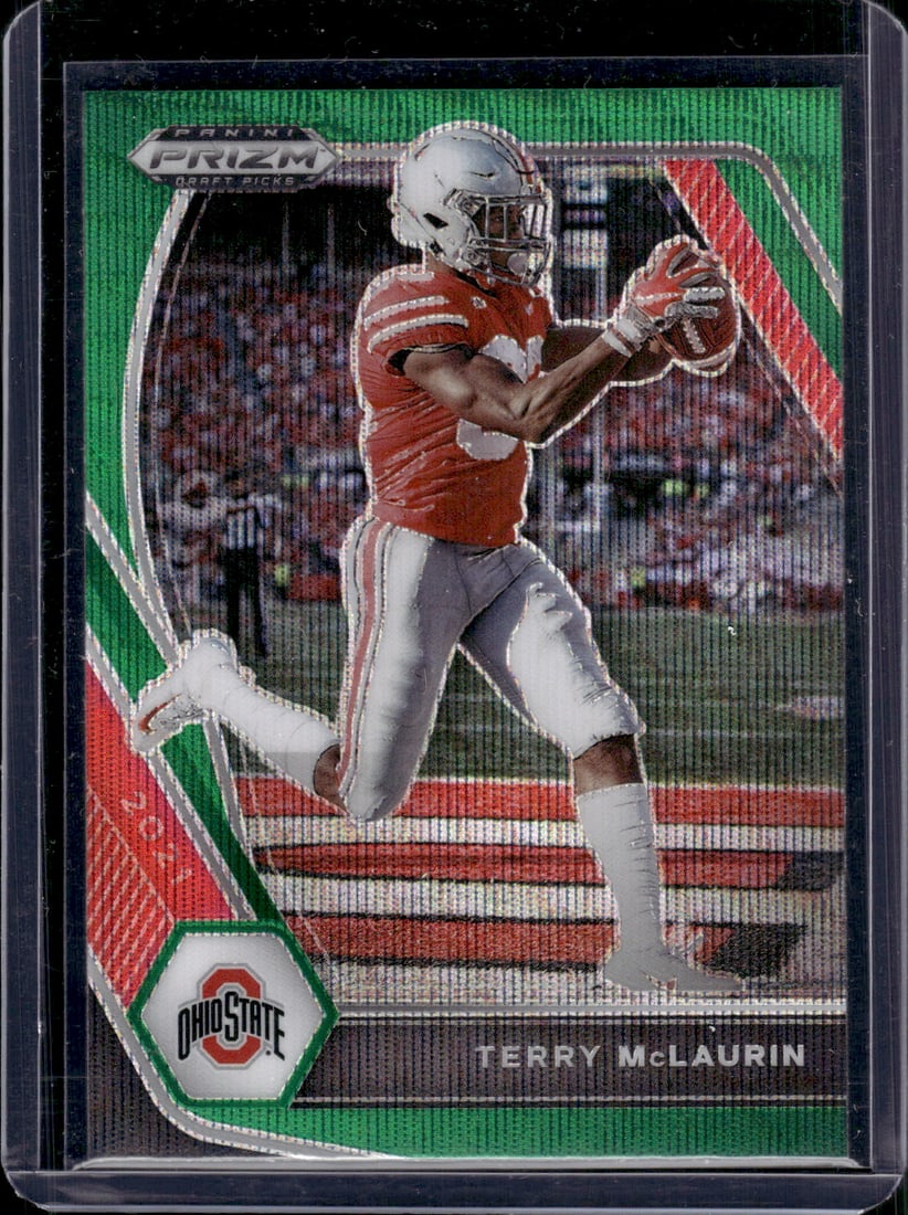 Terry McLaurin Green Wave Prizm 2021 Panini Prizm Football Card Sports Card: Terry McLaurin Green Wave Prizm 2021 Panini Prizm Draft Picks #43