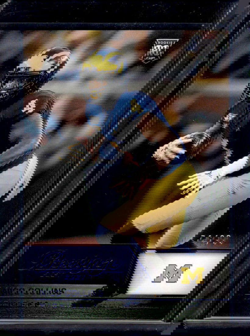 Nico Collins Blue RC /99 2021 Panini Chronicles Prestige Draft Picks Football Cards Sports Cards (1 of 2)