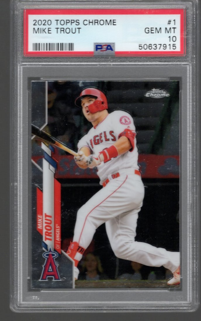 Mike Trout 2020 Topps Chrome #1 PSA 10 Baseball Cards Sports Cards, Trading Cards, MLB (1 of 2)
